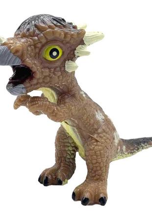 Ігрова фігурка динозавр гумовий з пищалкою вигляд 6, 7079-6