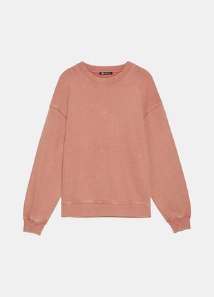 Оверсайз свитшот zara с выстиранным эффектом zara