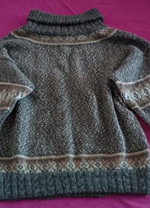 Супервой,стан нового!вязаный свитер 100%альпака, указано р.s.5 фото