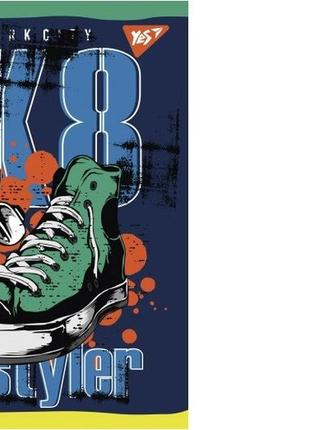 Зошит учнівський а5/18 клітинка yes skates, 25шт/упак., 765833