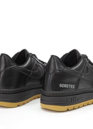 Осенние мужские кроссовки nike air force 1 low gore tex black (термо) 41-42-43-44-454 фото