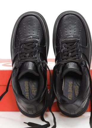 Осенние мужские кроссовки nike air force 1 low gore tex black (термо) 41-42-43-44-459 фото