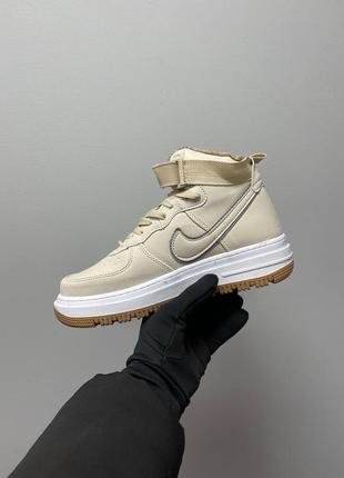 Кроссовки nike air force 1 gore-tex boot beige fur