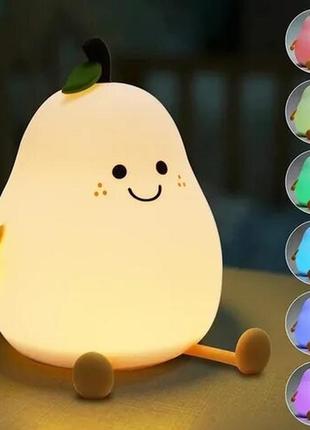 Детский силиконовый ночник на аккумуляторе груша led ночник светильник мягкий