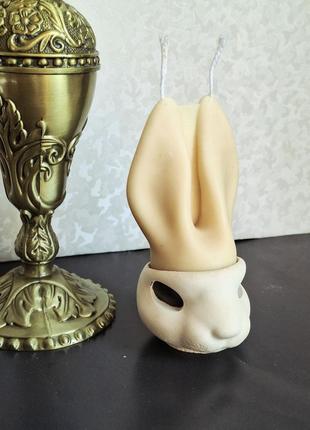 Соева свічка кролик playboy, оригінальний подарунок6 фото