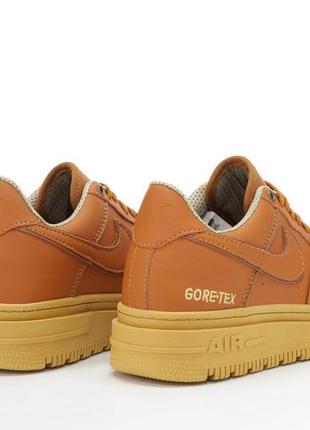 Осенние мужские кроссовки nike air force 1 low gore tex brown (термо) 41-42-43-44-456 фото