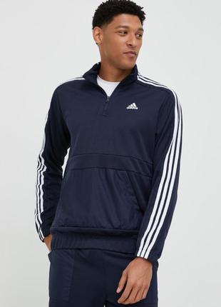 Олимпийка adidas aeroready tricot quarter-zip navy