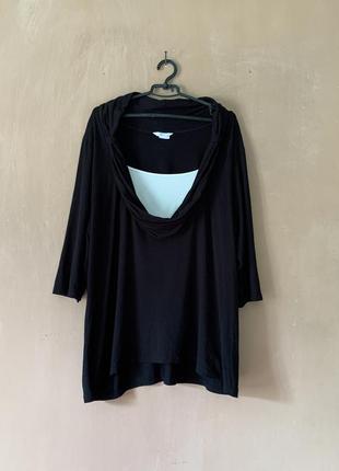 Блуза кофта большого размера вискоза размер 58 60 батал