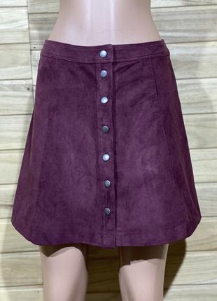Замшевая юбка марсала бордовая abercrombie & fitch2 фото