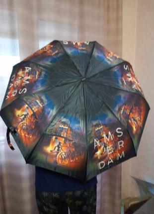 Жіноча парасоля-напівавтомат1 фото