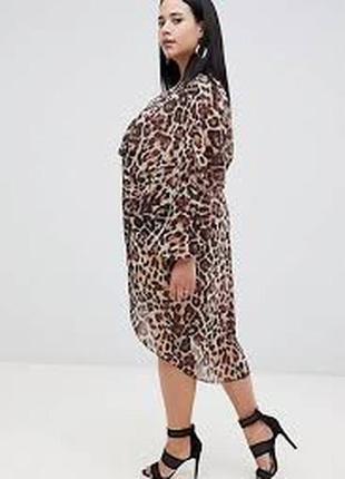 Платье в леопардовый принт asos disign2 фото