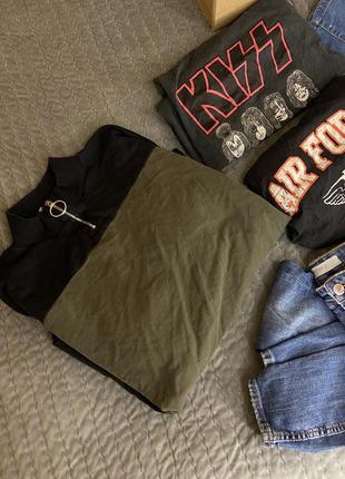 Лот женской одежды,джинсы skinny,штаны джинсовые,кофта,лонгслив,футболка с принтом kizz,кофта штаны набор вещей,комплект,пакет,коробка размер с-м3 фото