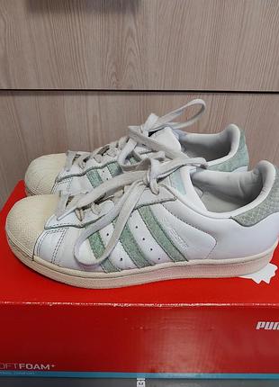 Якісні стильні теплі шкіряні кеди adidas  superstar  оригінал