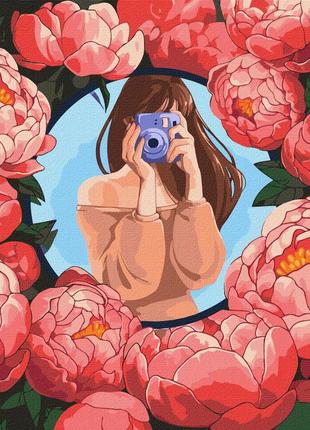 Набор для росписи, картина по номерам идейка цветочное селфи 40х50см (кно4979)