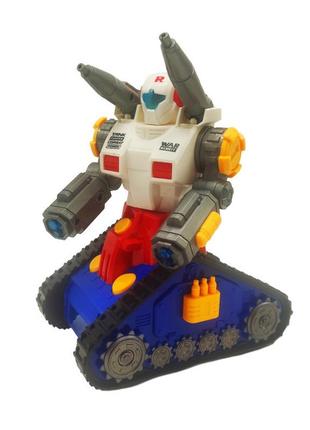 Іграшковий робот-трансформер, їздить, світло, звук, червоно-білий, zr152(white-red)