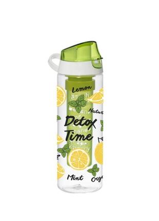 Бутылка для спорта herevin "lemon-detox time", 750мл, 161558-810