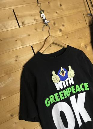 Vintage 90s green peace футболка3 фото