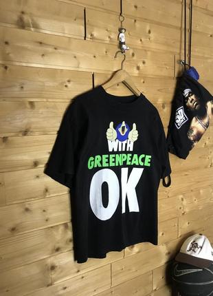 Vintage 90s green peace футболка1 фото
