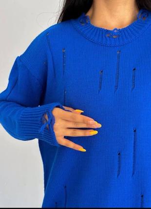 Женский свитер машинной вязки отличное качество оверсайз турция6 фото