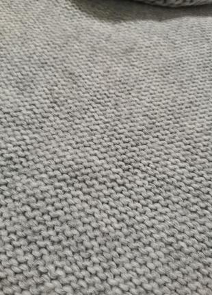 Теплий сірий светр з коміром хомутом. 20% вовни8 фото