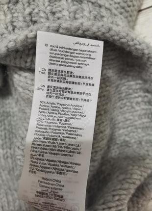 Теплий сірий светр з коміром хомутом. 20% вовни9 фото