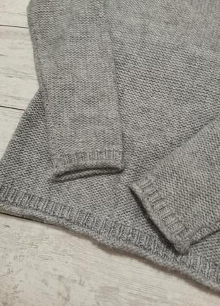 Теплий сірий светр з коміром хомутом. 20% вовни7 фото