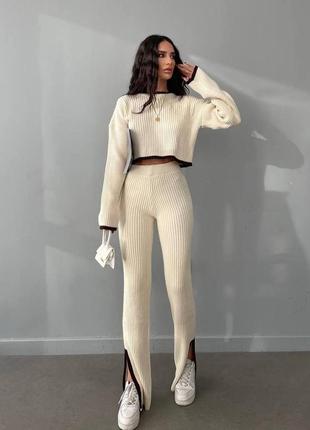 Костюм (чёрный, бежевый)🥰