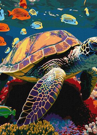 Картина по номерам жители подводного мира ©art_selena_ru идейка 40х40 см, кно6503