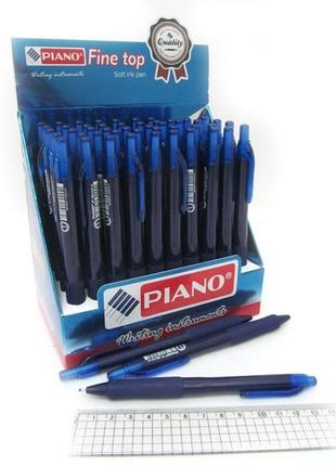 Набір кулькових синіх ручок автомат piano 50 шт в упаковці, 301pt-bl1 фото