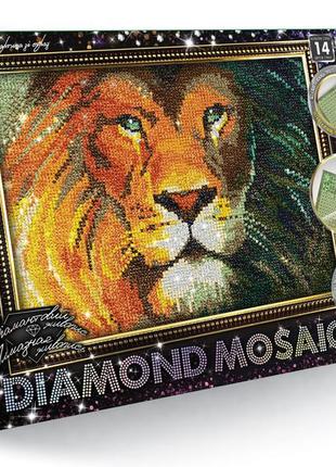 Алмазна живопис "diamond mosaic лев", маленька1 фото