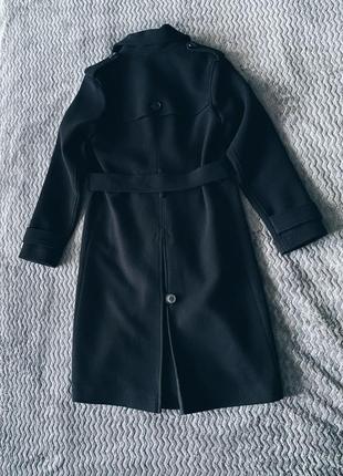 Черное шерстяное фирменное шерстяное пальто kornev7 фото