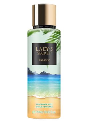 Жіночий парфумований спрей-міст для тіла lady's secret paradise, 250 мл