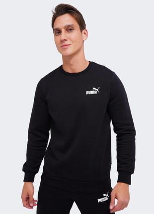 Толстовка essentials small logo crew neck men's sweatshirt puma