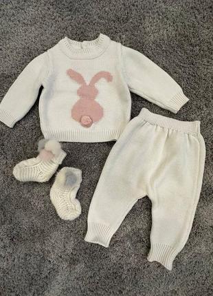 Наймеліший в'язаний костюм для немовлят, 1-3 місяців