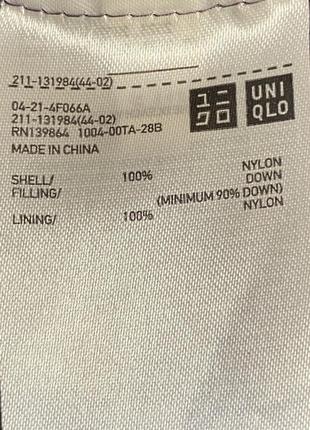 Ультралегкий пуховик (воздуховик) uniqlo, оригинал, натуральный утиный пух6 фото