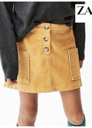 Вельветовая юбка zara 11-12р