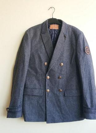 Вовняний чоловічий демі блейзер піджак scotch & soda 139318