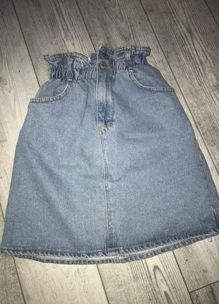 Стильная джинсовая юбка1 фото