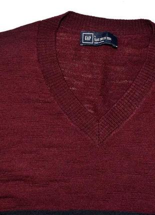 Gap стильный пуловер в полоску из шерсти мериноса2 фото