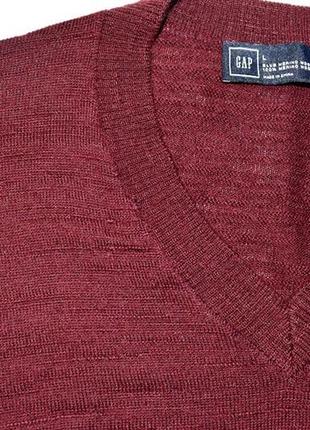Gap стильный пуловер в полоску из шерсти мериноса5 фото