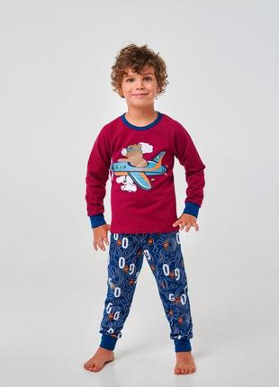 Пижама для мальчика smil 104532-2s бордовый