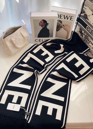 Шарф celine двусторонний сельдь сельди люкс
