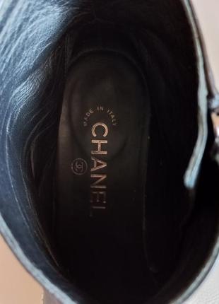 Chanel! оригинал! невероятно классные кожаные ботинки/ботыльоны.6 фото