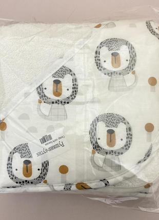 Махровий кутик - рушник для новонародженого (махра + бавовна)2 фото