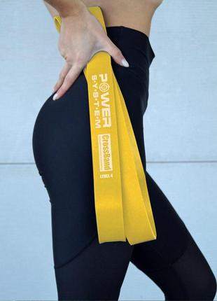 Эспандер-петля спортивная тренировочная эластичная лента резинка для фитнеса power...