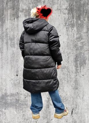 Пуховик, пальто зимній довгий з капюшоном4 фото