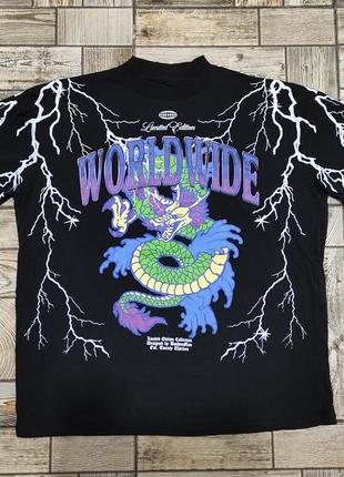Ядреная мужская футболка boohooman worldwide дракон2 фото