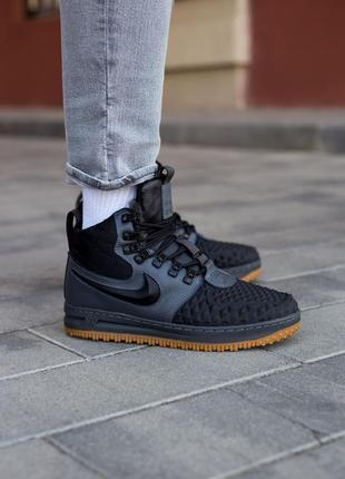 👟 кроссовки nike lunar force 1 duckboot 17 black/grey/ наляжка bs👟