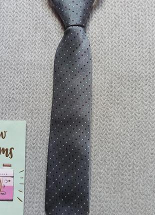 Детский серый галстук 29 см 7 лет для мальчика2 фото