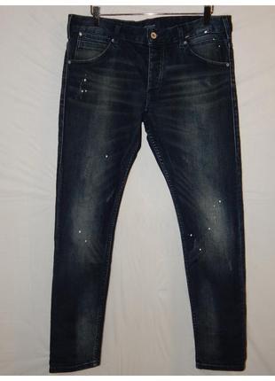 Джинсы scotch & soda phaidon slim fit denim jeans in distressed indigo blue